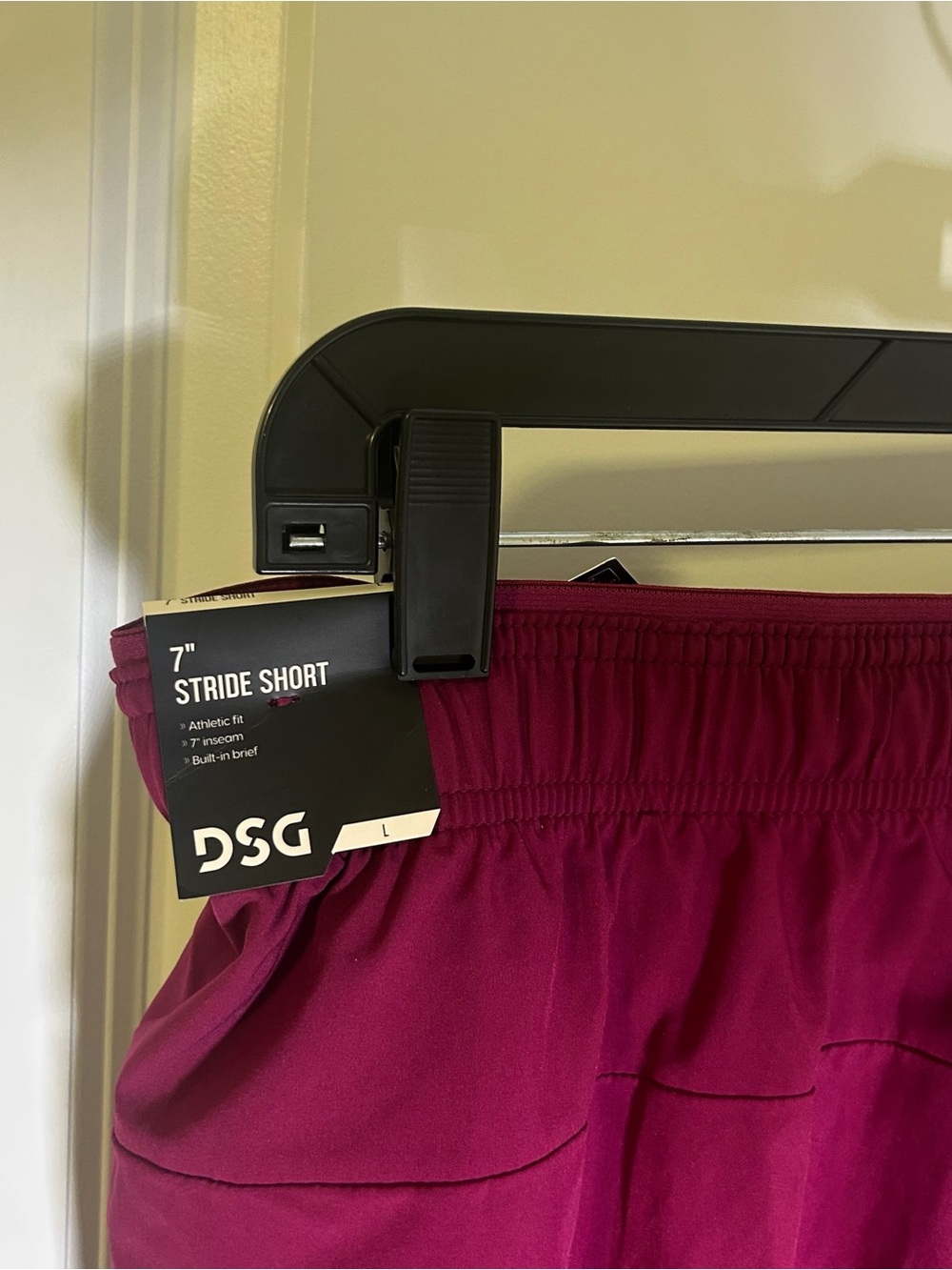 DSG Men’s Raspberry Sherbet 7” Stride Brief LinedShorts Sz L NWT - Picture 9 of 11